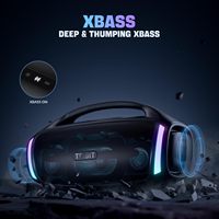 Altavoz Portátil Tribit StormBox Blast 2 de 200W con XBass, Luz LED, Resistencia al Agua IP67, 30 Horas de Reproducción y Emparejamiento TWS