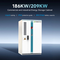 Système de Stockage d'Énergie (ESS) à Refroidissement Liquide 186kW 372kWh 209kW 417kWh avec BMS Intelligent pour la Protection des Batteries