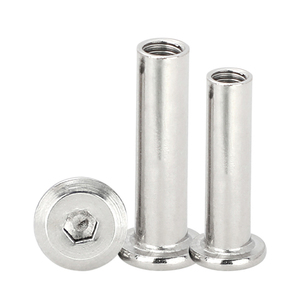 Écrou de fixation pour meubles en acier au carbone nickelé, connecteur à rivet à douille hexagonale, insert de jonction, écrou à manchon M2 M3 M4 M5 M6 - Product Image 4