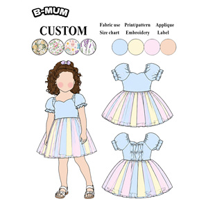 Abiti da Principessa di Alta Qualità <span class=keywords><strong>per</strong></span> <span class=keywords><strong>Bambine</strong></span>, Vestito in Tulle Sfumato Viola con Elastico Posteriore, <span class=keywords><strong>Abbigliamento</strong></span> <span class=keywords><strong>per</strong></span> <span class=keywords><strong>Bambine</strong></span> <span class=keywords><strong>per</strong></span> Feste di Compleanno - Product Image 2