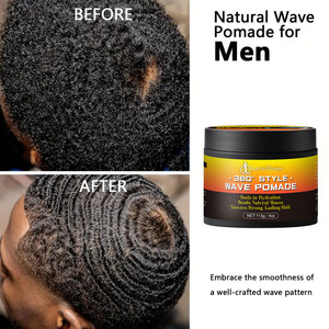 Pommade Coiffante 360 Wave en Gros, Marque Privée, <span class=keywords><strong>Cire</strong></span> Coiffante pour Hommes, Fixation Forte, Crème Pommade pour Ondulations Naturelles et Profondes - Product Image 3