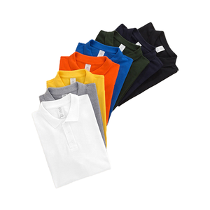 Chemises décontractées en polyester/coton tricoté anti-rides pour hommes, vente en gros, logo personnalisé, broderie, impression, manches courtes, golf, uni, vierge - Product Image 4