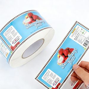 Etiquetas de Vinilo Impermeables con Logotipo Personalizado para Frascos de <span class=keywords><strong>Especias</strong></span>, Envases de Mantequilla de Maní - Product Image 1