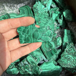 Cristales Espirituales al por Mayor, Rebanadas de Piedras Curativas, Piedra Preciosa Natural, Losa de Malaquita Verde para Sanación Reiki - Product Image 3