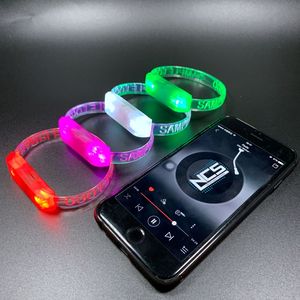 Braccialetto LED Luminoso Personalizzato con Logo, Braccialetti Fluorescenti per Feste <span class=keywords><strong>e</strong></span> Celebrazioni, Attivazione Sonora, Braccialetto LED Lampeggiante - Product Image 6