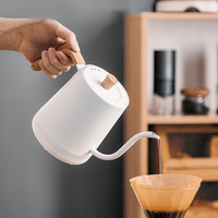 800ml électrique numérique intelligent verser sur la cafetière contrôle de la température col de cygne verser sur la bouilloire à café électrique