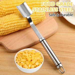Zenidoo Stainless Steel Multi-Function Corn Peeler Serrated Stripper Cob Shaver Planer Thresher Cutter Fruit <b>Vegetable</b> Tool - Product Image 5