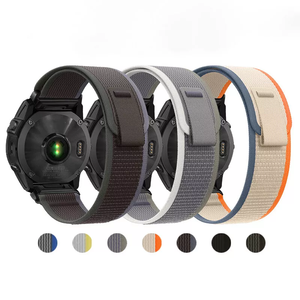 Bracelet de montre LIONORM Alpine Loop pour <span class=keywords><strong>Garmin</strong></span> <span class=keywords><strong>Fenix</strong></span> 7 8 965 <span class=keywords><strong>735xt</strong></span>, bracelet en nylon 22 mm 26 mm, fixation rapide, respirant, bracelet de montre de sport - Product Image 1