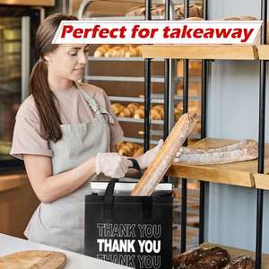 Sac isotherme personnalisé en non-tissé pour livraison de boissons chaudes et froides, café, et plats à emporter pour restaurants - Product Image 4
