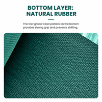 Tapis de yoga en caoutchouc pur de 1,5 mm - Antidérapant, ultra-fin, pliable, portable, serviette de voyage pour usage domestique, Chine