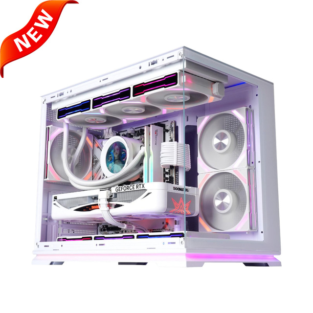 AOJIE Computer PC Chassis Casing Cpu Case Front Panel Computer Gaming PC Case OEM ODM Micro ATX ITX MATX PC Case with ARGB Fans