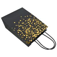 Vente en gros de sacs d'emballage en papier de luxe noirs chaussures vêtements imprimé logo personnalisé vêtement shopping cadeau bijoux emballage sac en papier