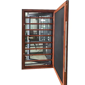 Fenêtres à battants en aluminium français NUOXIN, norme française, double vitrage trempé, fenêtre pliante personnalisée, moustiquaire en acier inoxydable - Product Image 6