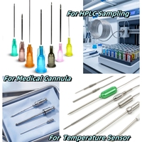 Tube capillaire en acier inoxydable 304, aiguille creuse, canule de ponction découpée au laser sur mesure, sablée, fournitures de tatouage, pliage et soudage