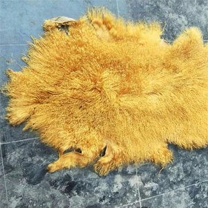 Alfombra de Piel de Cordero Tibetano Auténtica, Manta de Piel de <span class=keywords><strong>Cabra</strong></span>, Piel de Oveja con Pelo Rizado - Product Image 6