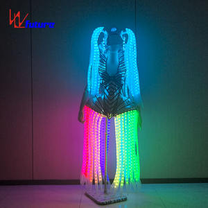Ropa de Moda con LED para Dama, Trajes de <span class=keywords><strong>Baile</strong></span> Luminosos para Mujer, Ropa Brillante para Actuaciones en Discotecas, Bares, Fiestas y Escenarios - Product Image 6