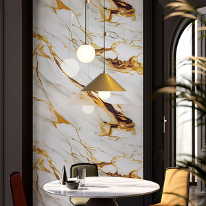 ฟิล์มกันน้ำและกันน้ำมันแบบมี<span class=keywords><strong>กาว</strong></span>ในตัวลายหินอ่อนสีทอง เหมาะสำหรับตกแต่งห้องครัวห้องน้ำ ฟิล์มป้องกันวอลเปเปอร์ - Product Image 2