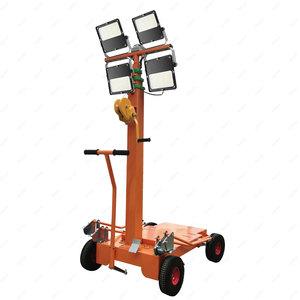 Ngoài trời 5m Máy phát điện diesel 4x600W tháp di động ánh sáng LED Telescopic mast năng lượng mặt trời chiếu sáng di động tháp - Product Image 1