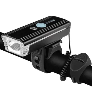 Lampu Depan Klakson Sepeda Anti Silau, Lampu Depan Sepeda LED 120 Db, Sensor Lampu Cerdas untuk Pengisian Daya USB, Peringatan Keselamatan Tahan Air