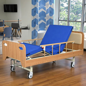 Grosir tempat tidur rumah sakit Crank ABS Manual dengan sandaran kepala kayu untuk pusat rehabilitasi rumah perawatan dan rumah sakit - Product Image 6
