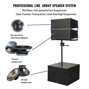 Passive 8 Ohm Sound Audio System Dual 10 Inch <strong>Tweeters</strong> 500W Line Array Speakers <strong>18</strong> Inch Subwoofer Waterproof for Outdoor Events - Product Image 3