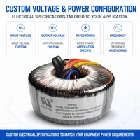 Transformateur de puissance toroïdal 220 volts vers 110 volts monophasé, isolation Flyback, transformateur de tension de sortie 380V et 36V