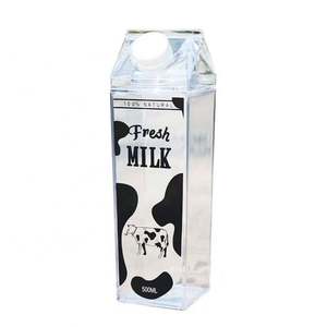 500Ml Plastic Clear Milk Carton <b>Water</b> <b>Bottle</b> BPA Free Pet PS <b>Bottle</b> for <b>Gym</b> Outdoor Sports Travel Camping - Product Image 5