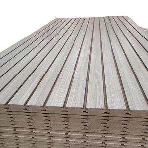 Ventas calientes 12mm 15mm 18mm blanco melamina <span class=keywords><strong>ranurado</strong></span> MDF <span class=keywords><strong>tablero</strong></span> <span class=keywords><strong>ranurado</strong></span> MDF - Product Image 1