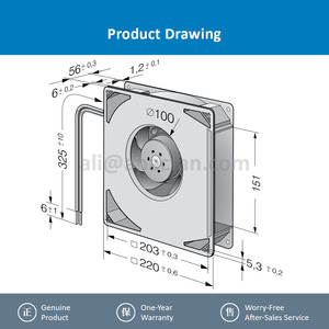 Ventilador Centrífugo de Refrigeración ebmpapst RG160-28/18NU 48VDC 19W 2850RPM 209m3/h IP20 de Plástico, Personalizable ODM, con Rodamiento de Bolas para Ferrocarril - Product Image 4