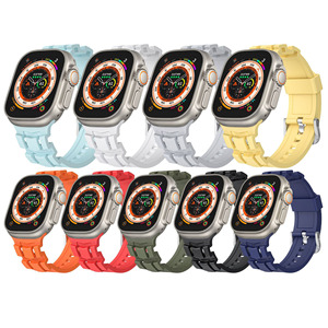 <span class=keywords><strong>Bracelet</strong></span> en silicone IVANHOE pour Apple Watch Series 10 9 8 7 Se 6 5 4 Ultra 2 <span class=keywords><strong>Bracelet</strong></span> pour <span class=keywords><strong>IWatch</strong></span> ultra 49 46 44 45mm <span class=keywords><strong>Bracelet</strong></span> de sport pour <span class=keywords><strong>homme</strong></span> - Product Image 1