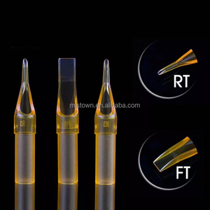 Boquilla desechable estéril de plástico amarillo dorado <span class=keywords><strong>para</strong></span> tatuaje, puntas de tubo de aguja, accesorios de maquillaje permanente <span class=keywords><strong>RT</strong></span> FT - Product Image 1