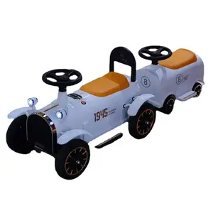 Kids electric ride on toys car/Dual drive 12V Children electric small train rechargeable two-seat kids car