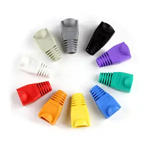 RJ45 sepatu bot pelindung colokan Modular Cat5e Cat6 Diameter 5.7-6.2mm lengan pelindung plastik