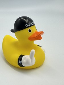 Logo personalizzato giallo cartone animato PVC vinile anatre da bagno giocattolo cigolante anatra di gomma resistente all'acqua per il bagno tempo di plastica per bambini - Product Image 2