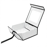 Boîte en carton ondulé pliable personnalisable haut de gamme avec aimants, logo ruban gaufré, pelliculage mat, cadeau du Guangdong pour la mode