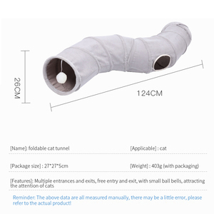 <span class=keywords><strong>Tunnel</strong></span> per Gatti Pieghevole, Giocattolo per Gatti, <span class=keywords><strong>Tunnel</strong></span> a Forma di S, Resistente in Camoscio, Nascondiglio Interattivo per Animali Domestici, <span class=keywords><strong>Tunnel</strong></span> Sonoro con Palla, Accessori per Gatti - Product Image 5