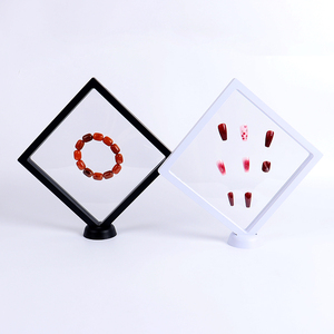 Boîte à bijoux flottante en film PE, boîte de rangement en ABS, étui d'emballage 3D, présentoir autoportant pour pierres précieuses, anneaux, boucles d'oreilles, colliers, cadre d'affichage à membrane - Product Image 1