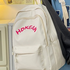 Hokeah Women's Backpack Small Size Lightweight School Education Solid Color Letters Shoulder Strap - Product Image 4