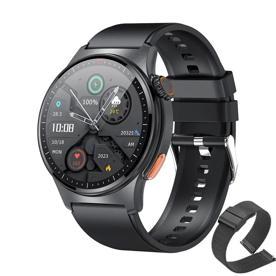 Top selling 1.39 inch voice assistant air pressure Humidity UV 100 sport mode Rotate button BT call heart rate NFC smart watch