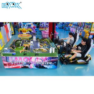 Machine de jeu d'arcade EPARK Mr Racing avec table de sable, <span class=keywords><strong>construction</strong></span> métallique, support espagnol - Simulateur de course automobile pour 2 joueurs - Product Image 5