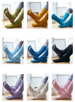 Chaussettes de Pilates à cinq doigts avec doublure polaire thermique pour l'hiver, idéales pour les séances matinales sur sol froid