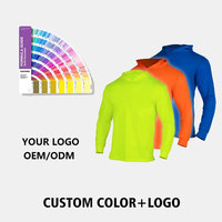 Camiseta de Trabajo de Alta Visibilidad con Capucha, Personalizada, Amarilla, de Poliéster, para Construcción, de Secado Rápido, Manga Larga, para Hombre