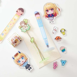 Prix d'usine, nouveau design, support en acrylique transparent mignon, anime, personnalisé, <span class=keywords><strong>fournitures</strong></span> de bureau, ensemble de bureau - Product Image 5