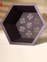 Jardinières en résine de style chinois, carrées et hexagonales, 30 cm de diamètre, pour orchidées Phalaenopsis et fleurs, utilisation sur bureau, vente directe d'usine