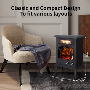 1500W 1000W Fast Heating 3D Flame Air Heating Freestanding 3 Element Top Stove Heater <strong>Electric</strong> Fireplace <strong>Fire</strong> Place for <strong>TV</strong> <strong>Stand</strong> - Product Image 2