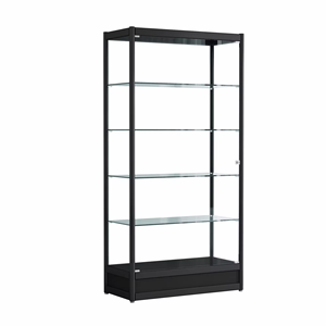 HiKUYA Custom 6ft Tall Aluminum Showcase Glass Smoking Unit for Shop Display Top Cabinets Smoking Display Showcase - Product Image 3