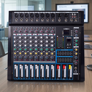 Mezclador de audio PMX8 de 350w con micrófonos, 16 DSP, MP3, Bluetooth para presentaciones en vivo y transmisiones en directo. - Product Image 4
