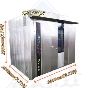 Four rotatif à air chaud diesel de haute qualité à 64 plateaux à vendre Four rotatif bon marché à pain commercial en Chine Four rotatif - Product Image 3