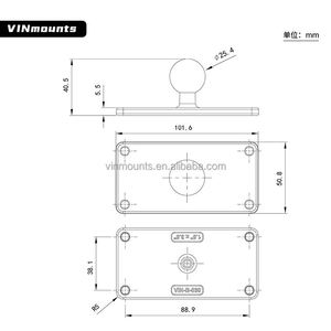 VINmounts Aluminum Alloy Adjustable Heavy Duty Ball Head Mount <b>for</b> Outdoor Marine Vehicle Industrial Use OEM ODM Supported - Product Image 2