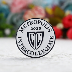 En gros Anime Coins 3D En Alliage De Zinc Métal Émail Logo Lettre Double Face Souvenir Pièce pour Metropolis Intercollegiate - Product Image 2